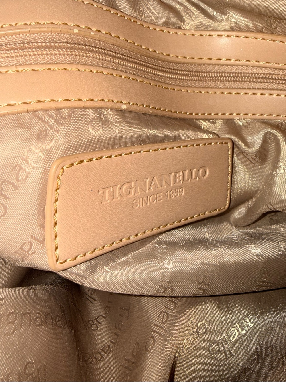 Tignanello Large Genuine Leather Shoulder Handheld Satchel Tote bag - Picture 6 of 11
